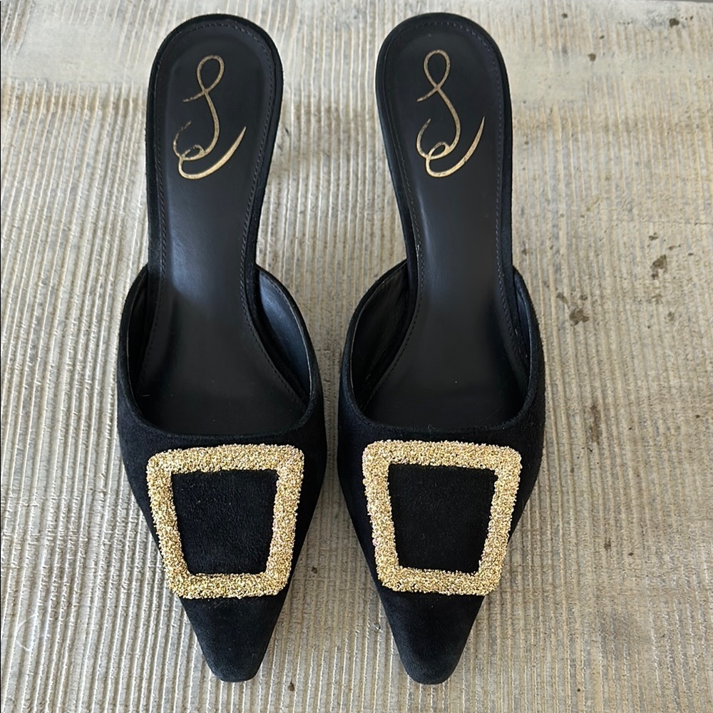 Sam Edelman Black Mules